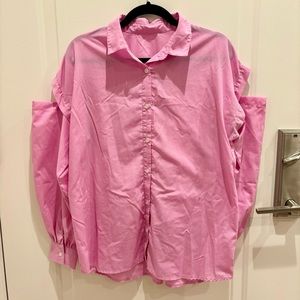 Fuchsia Open Sleeve Button Down Shirt from Japan